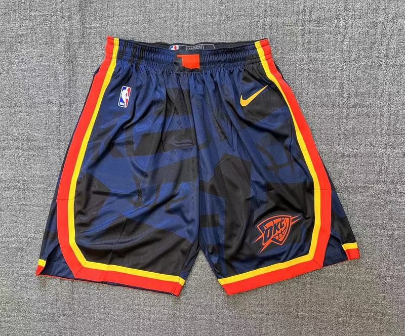 2025 Men NBA Oklahoma City Thunder Shorts Nike Black blue->oklahoma city thunder->NBA Jersey